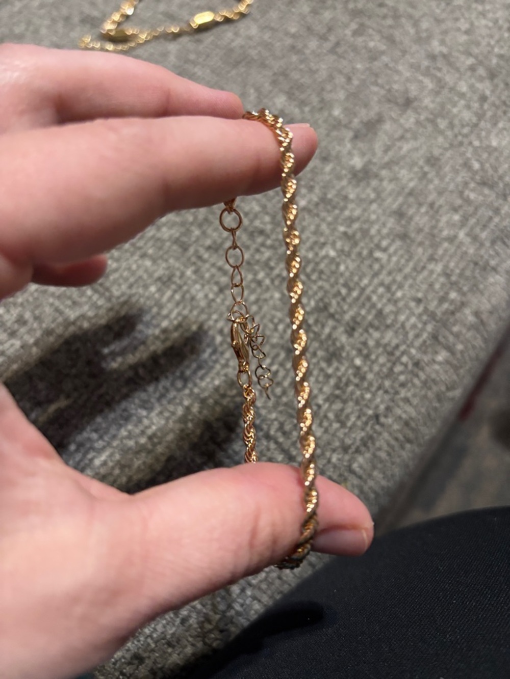 Gold Rope Chain Bracelet - Classic Women's Jewelry